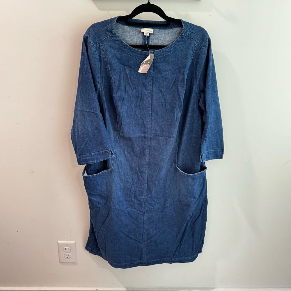 J. Jill Blue Denim Midi Dress